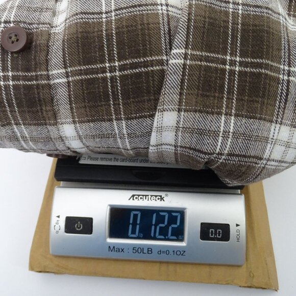 Wrangler Brown Plaid Button Up Flannel Western Shirt Men Size XL Cotton Long Slv - Picture 10 of 10